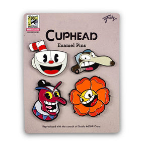 Cuphead Collectibles| Exclusive Cuphead Enamel Pin Set 4 Pack