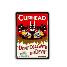 Cuphead Collectibles | Cuphead Don't Deal With The Devil Tin Sign