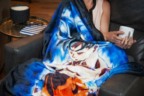 Dragon Ball Super Goku Collectible Large Fleece Throw Blanket | 60 x 45 Inches