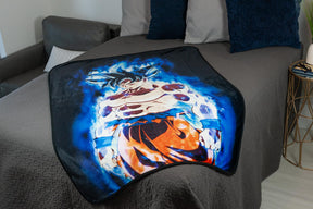 Dragon Ball Super Goku Collectible Large Fleece Throw Blanket | 60 x 45 Inches