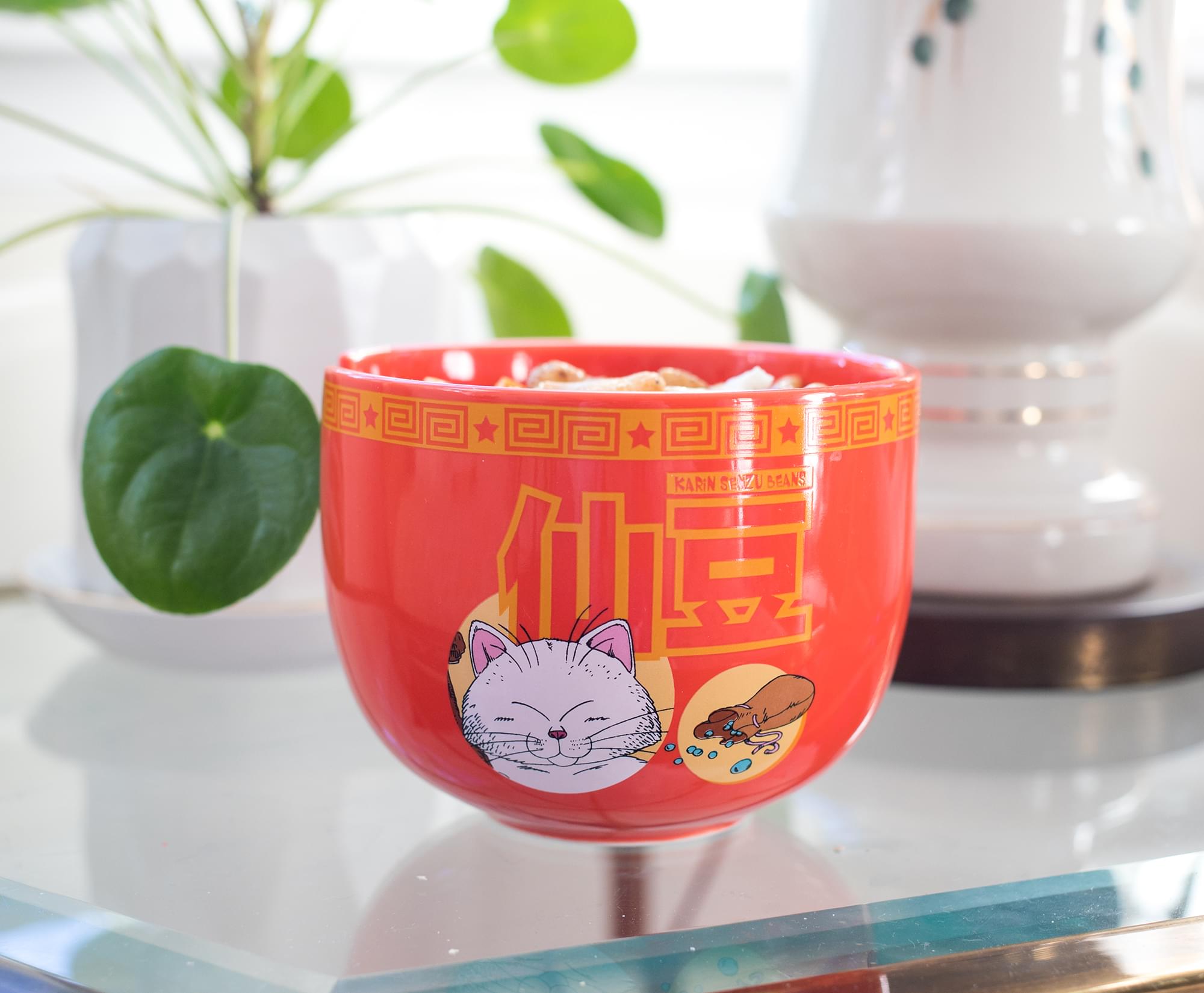 Dragon Ball Z Karin Japanese Dinnerware Set | 16-Ounce Ramen Bowl and Chopsticks