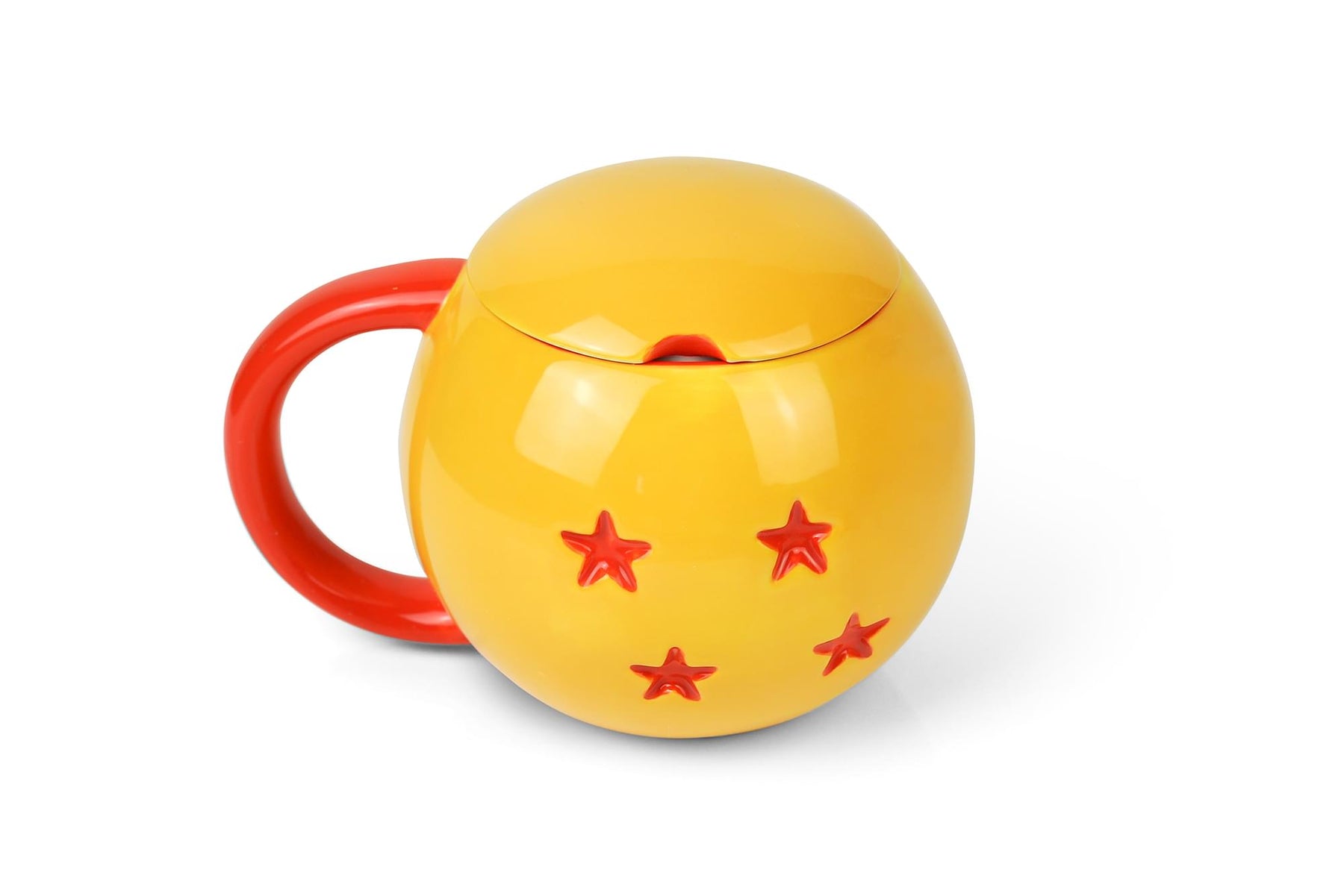 Dragon Ball Z 4-Star Dragon Ball Mug | Ceramic Mug With Lid | Holds 16 Ounces
