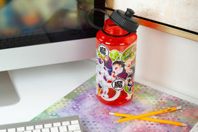 Dragon Ball Z 32 oz Plastic Water Bottle - Single Wall Drinking Sports Bottle