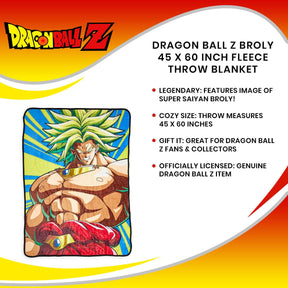 Dragon Ball Z Broly 45 x 60 Inch Fleece Throw Blanket