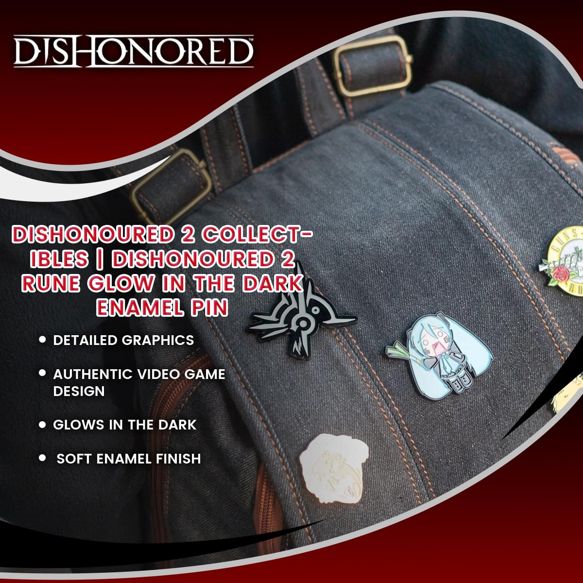Dishonoured 2 Collectibles | Dishonoured 2 Rune Glow in the Dark Enamel Pin