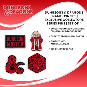 Dungeons & Dragons Enamel Pin Set | Exclusive Collectors Series Pins | Set of 4