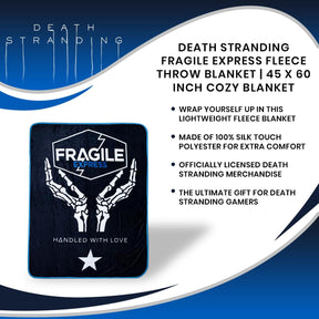 Death Stranding Fragile Express Fleece Throw Blanket | 45 x 60 Inch Cozy Blanket