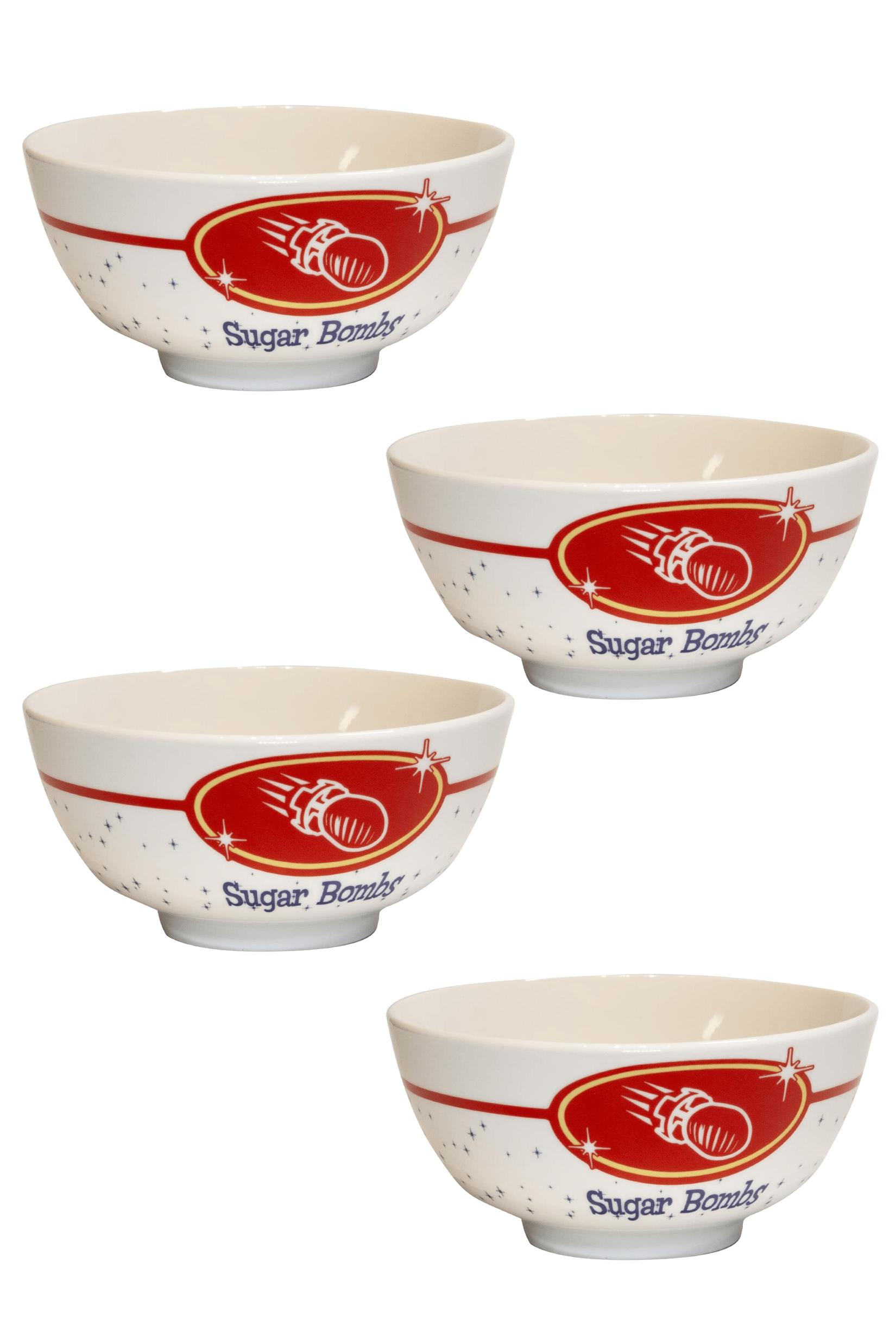 Fallout Sugar Bombs 20oz Ceramic Cereal Bowl | Set of 4