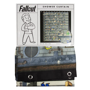 Fallout Perks Vault Boy Polyester Officially Licensed Shower Curtain