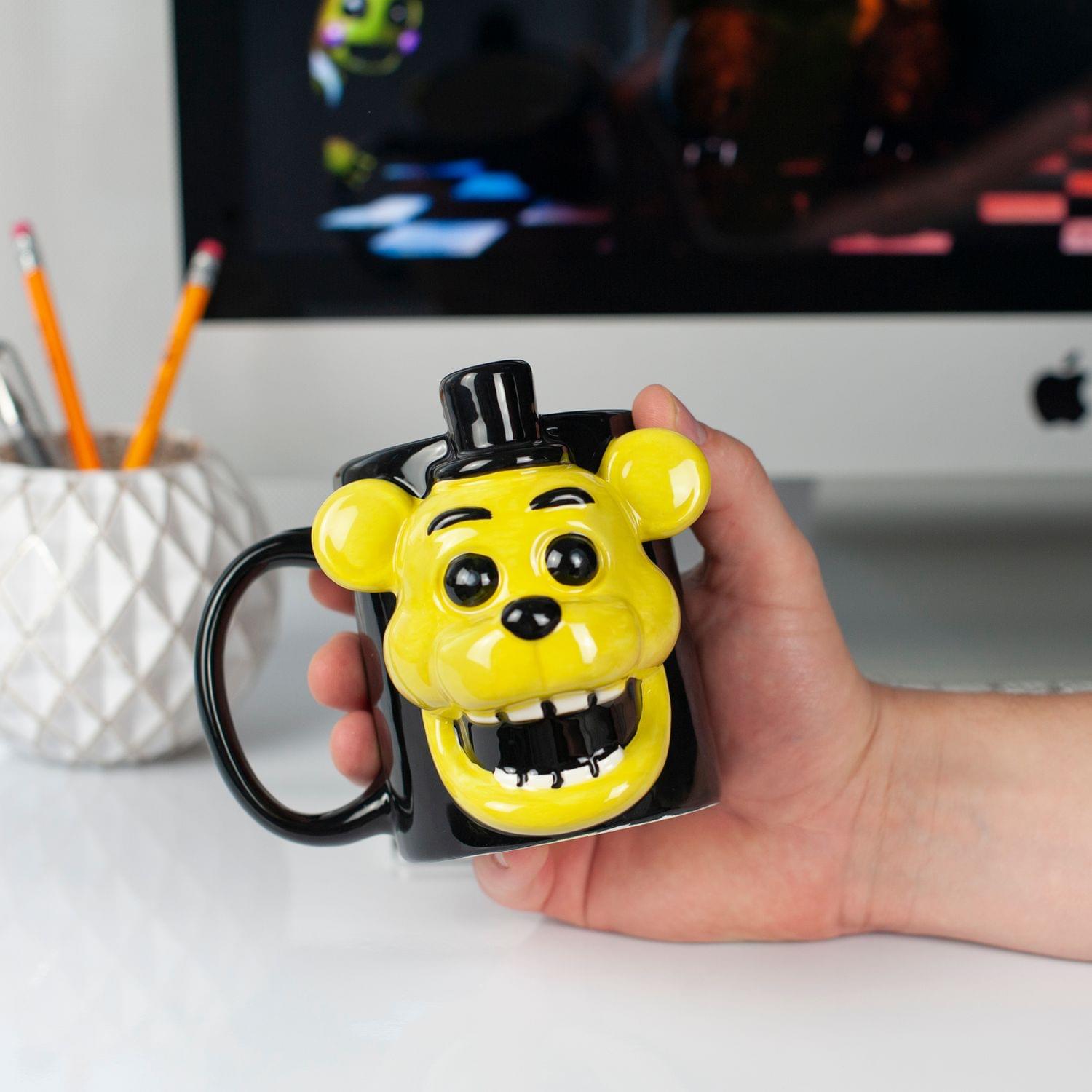 Five Nights At Freddy Golden Freddy Fazbear Mug| 3D Ceramic Mug | 16 Ounces