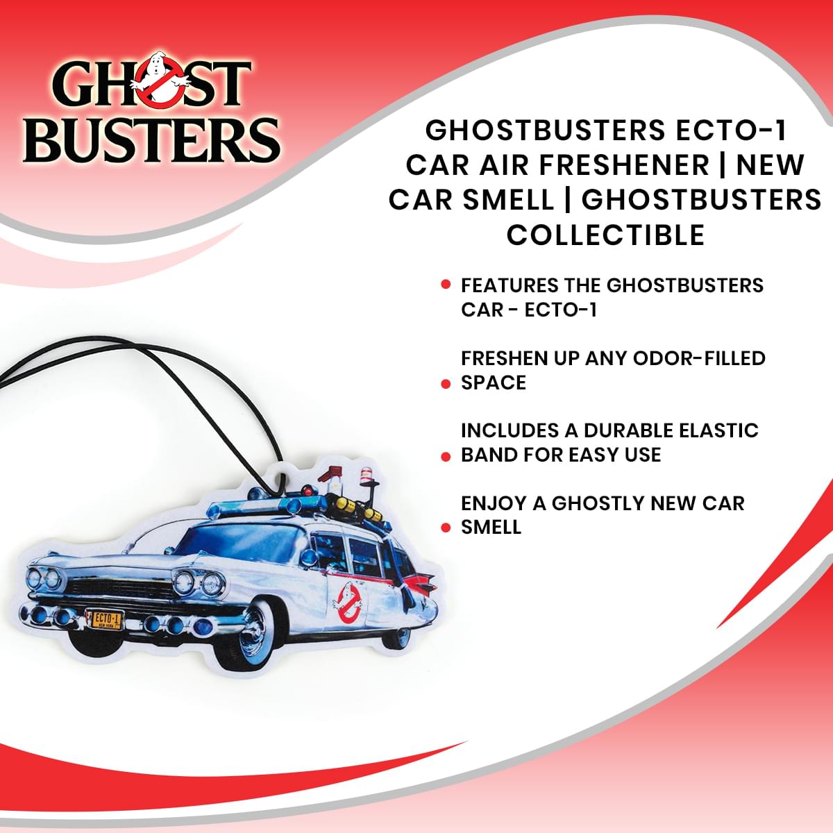 Ghostbusters ECTO-1 Car Air Freshener | New Car Smell | Ghostbusters Collectible