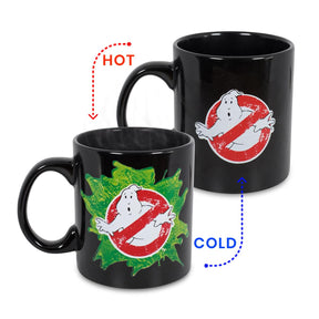 Ghostbusters Logo Ectoplasm Heat-Changing Ceramic Coffee Mug | Holds 20 Ounces