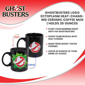 Ghostbusters Logo Ectoplasm Heat-Changing Ceramic Coffee Mug | Holds 20 Ounces