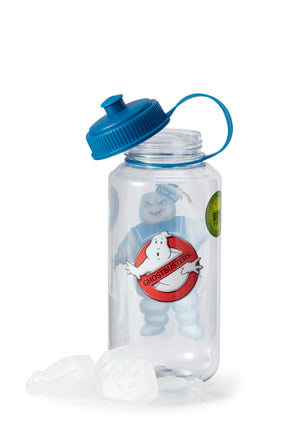 Ghostbusters Stay Puft 32oz Plastic Water Bottle w/ Ice Cube Molds