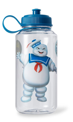 Ghostbusters Stay Puft 32oz Plastic Water Bottle w/ Ice Cube Molds