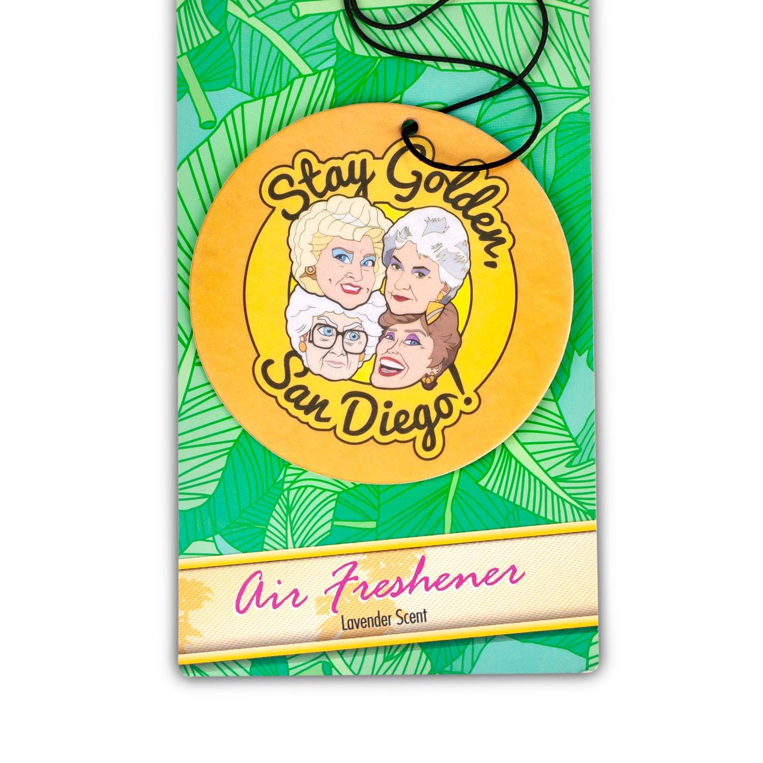 Golden Girls "Stay Golden, San Diego!" Car Air Freshener | Lavender Scented