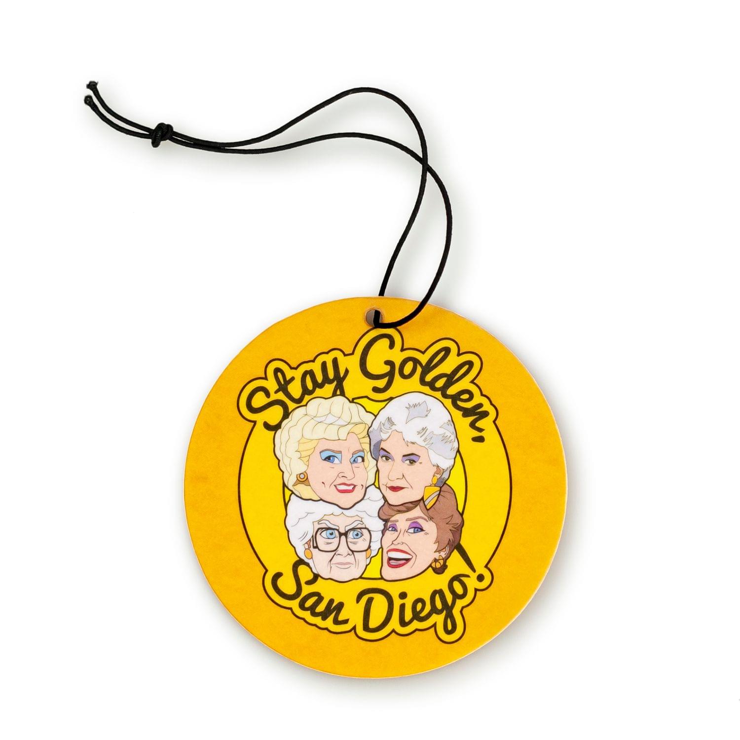 Golden Girls "Stay Golden, San Diego!" Car Air Freshener | Lavender Scented