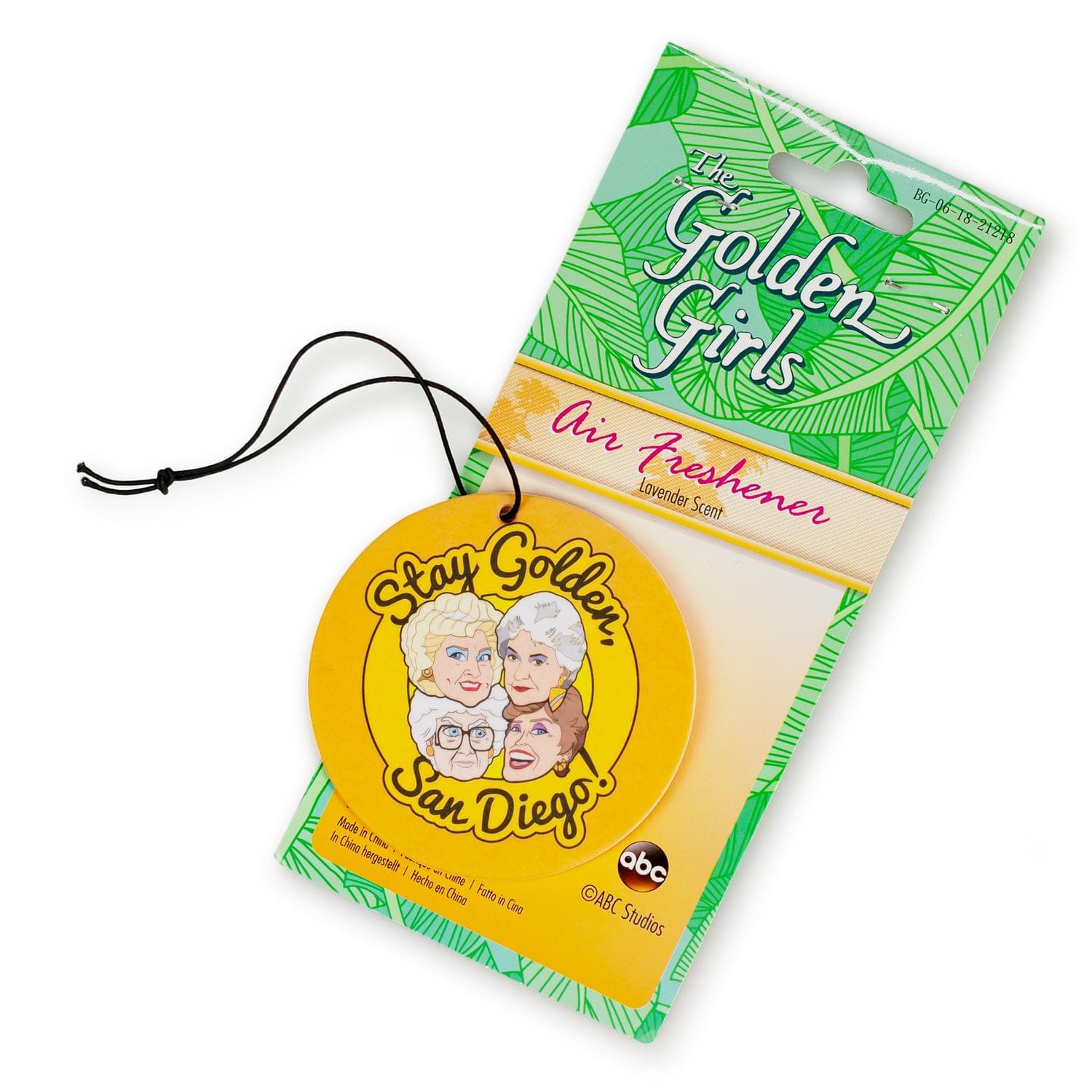 Golden Girls "Stay Golden, San Diego!" Car Air Freshener | Lavender Scented