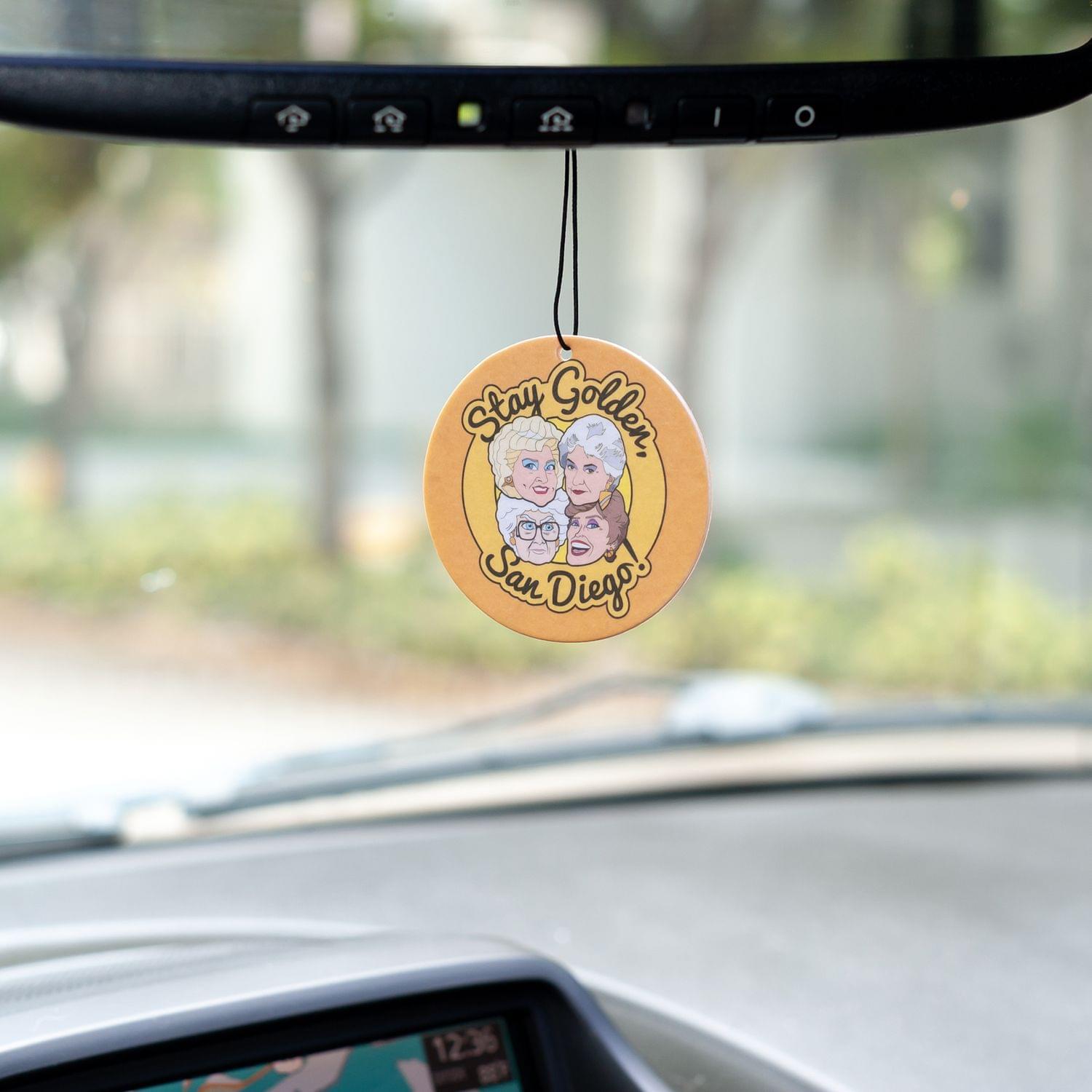 Golden Girls "Stay Golden, San Diego!" Car Air Freshener | Lavender Scented