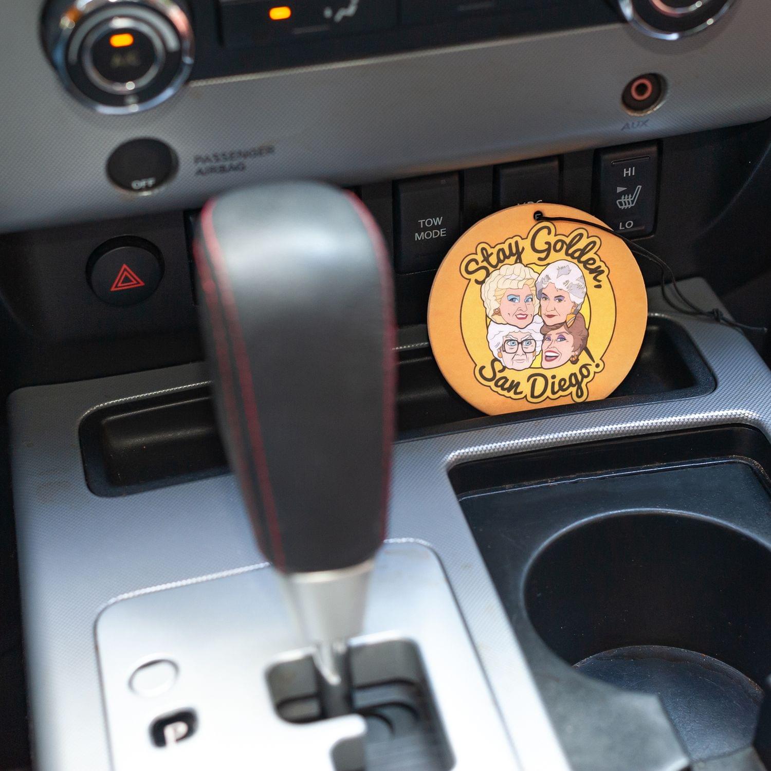 Golden Girls "Stay Golden, San Diego!" Car Air Freshener | Lavender Scented