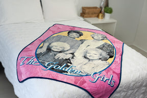 Golden Girls Portrait Throw Blanket | Features A Smiling Cast | 60 x 45 Inches
