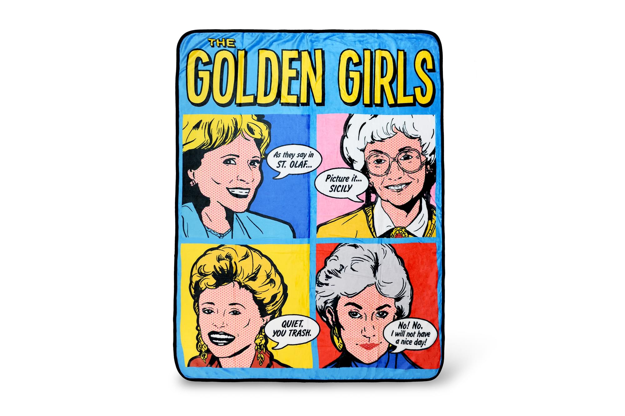 Golden Girls Pop-Art Throw Blanket | Golden Girls Quotes | 60 x 45 Inches