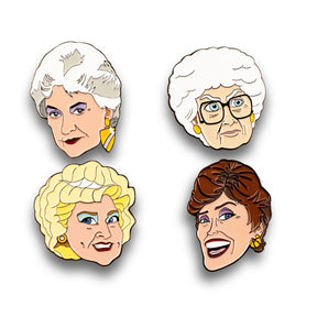 Golden Girls Collector Enamel Pin Set, 4 Pieces