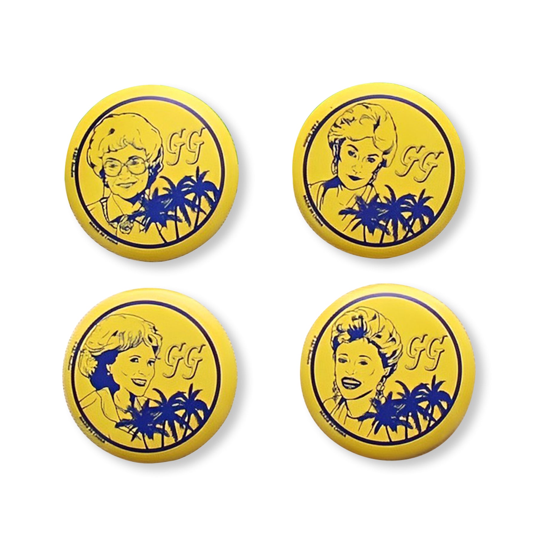 The Golden Girls Button Pin Set | Exclusive Dorothy, Rose, Blanche & Sophia Pins