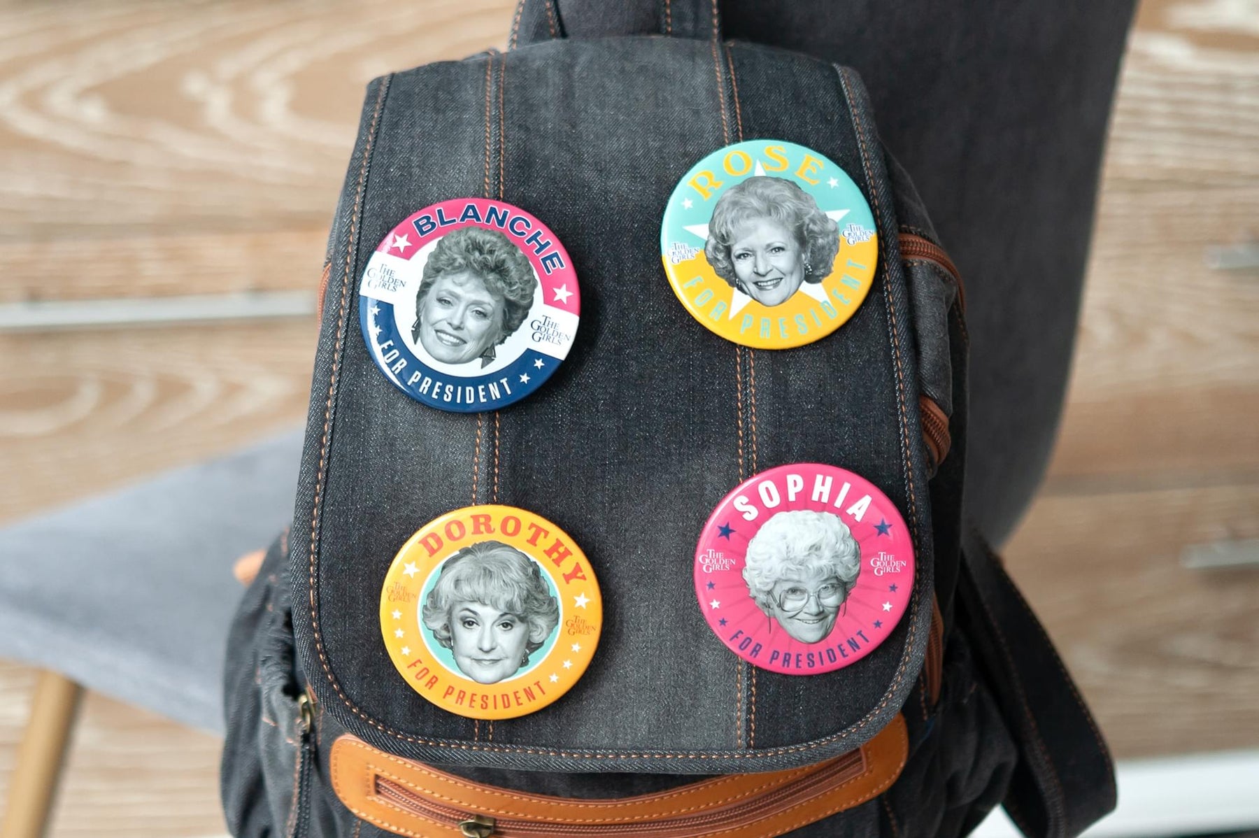 The Golden Girls 2020 For President 3 Inch Button Pin Set of 4