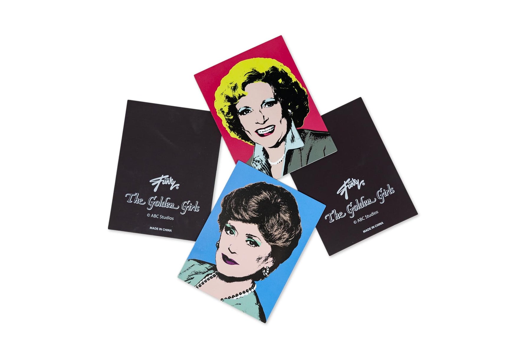 The Golden Girls Collectible Warhol Art Style 4-Magnet Set | 4-Inch Tall Magnets