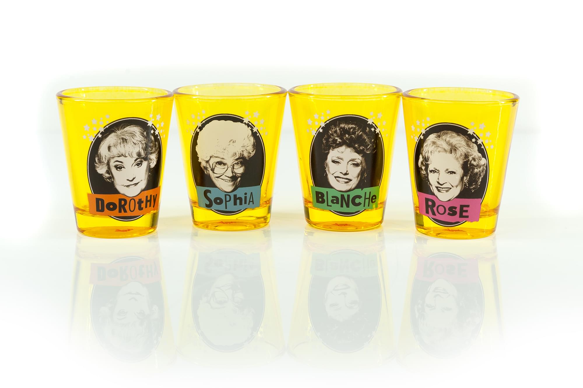 The Golden Girls 2-Ounce Yellow Mini Glasses | Set of 4