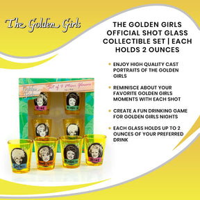 The Golden Girls 2-Ounce Yellow Mini Glasses | Set of 4