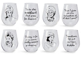 The Golden Girls Stemless Wine Glass Collectible Set of 4| Each Holds 16 Ounces