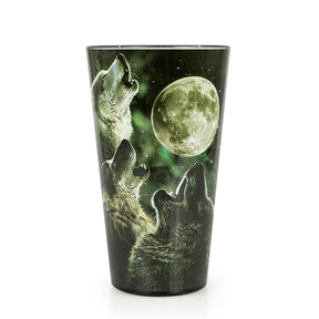 Wolf Pack Howling At The Moon 16oz Pint Glass