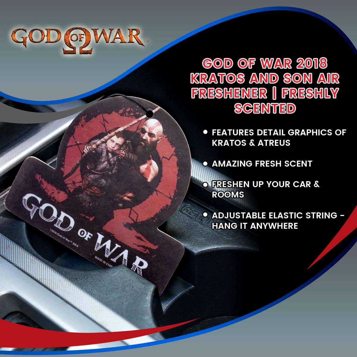 God of War 2018 Kratos and Son Air Freshener | Freshly Scented