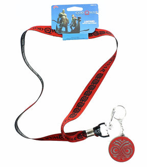 God of War 2018 Logo Lanyard with ID Tag and Charm