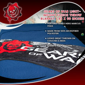 Gears Of War Lightweight Fleece Throw Blanket | 45 x 60 Inches
