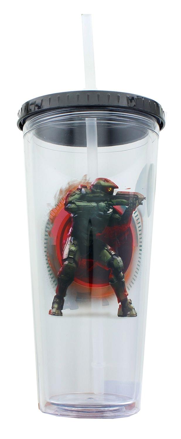 Halo Master Chief 24oz Carnival Cup w/ Straw & Lid