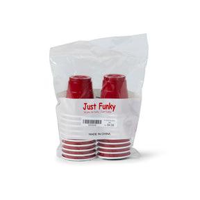 20 Pack Shot Glasses - 1.5 oz Acrylic Party Cup - Red Plastic Shot Glass