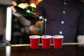 20 Pack Shot Glasses - 1.5 oz Acrylic Party Cup - Red Plastic Shot Glass