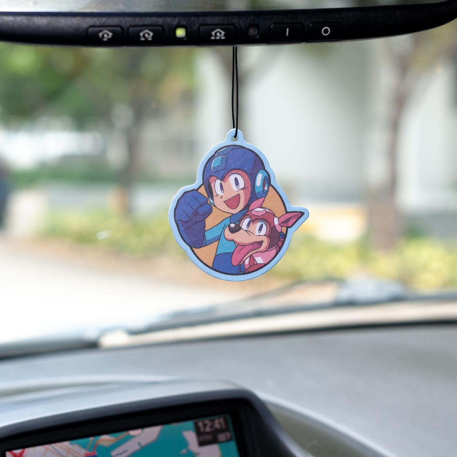 Mega Man and Rush Air Freshener | Vanilla Scented | Mega Man Legacy Collection