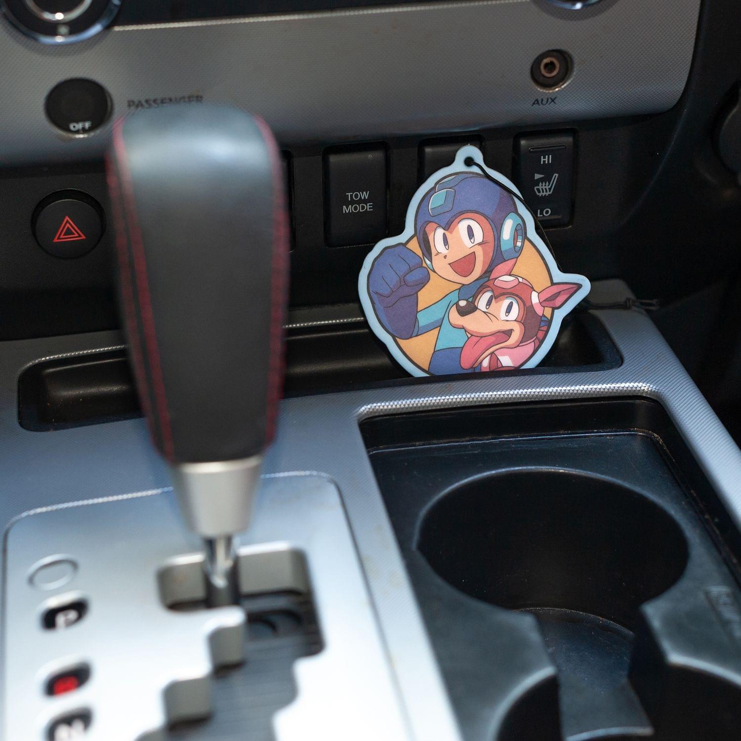 Mega Man and Rush Air Freshener | Vanilla Scented | Mega Man Legacy Collection