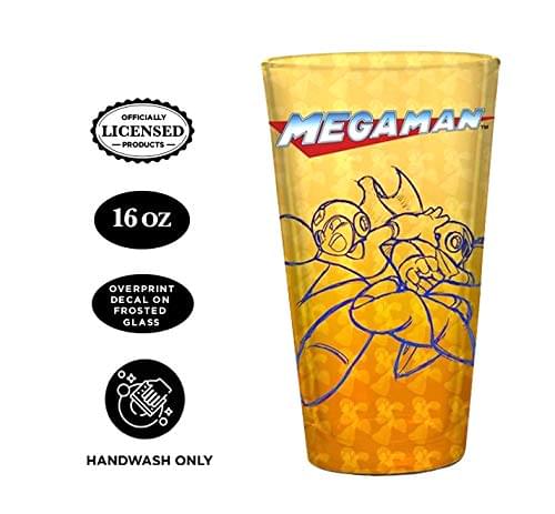 Mega Man & Zero 16oz Orange Pint Glass