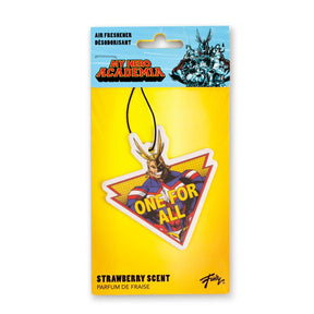 My Hero Acadamia  Double Sided All Might Air Freshener - Strawberry Scent
