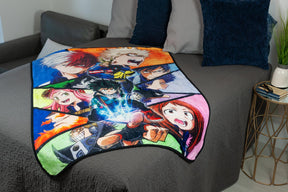 My Hero Academia Heroes Collage Large Fleece Throw Blanket | 60 x 45 Inches