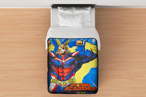 My Hero Academia Official All Might Large Fleece Throw Blanket | 60 x 45 Inches