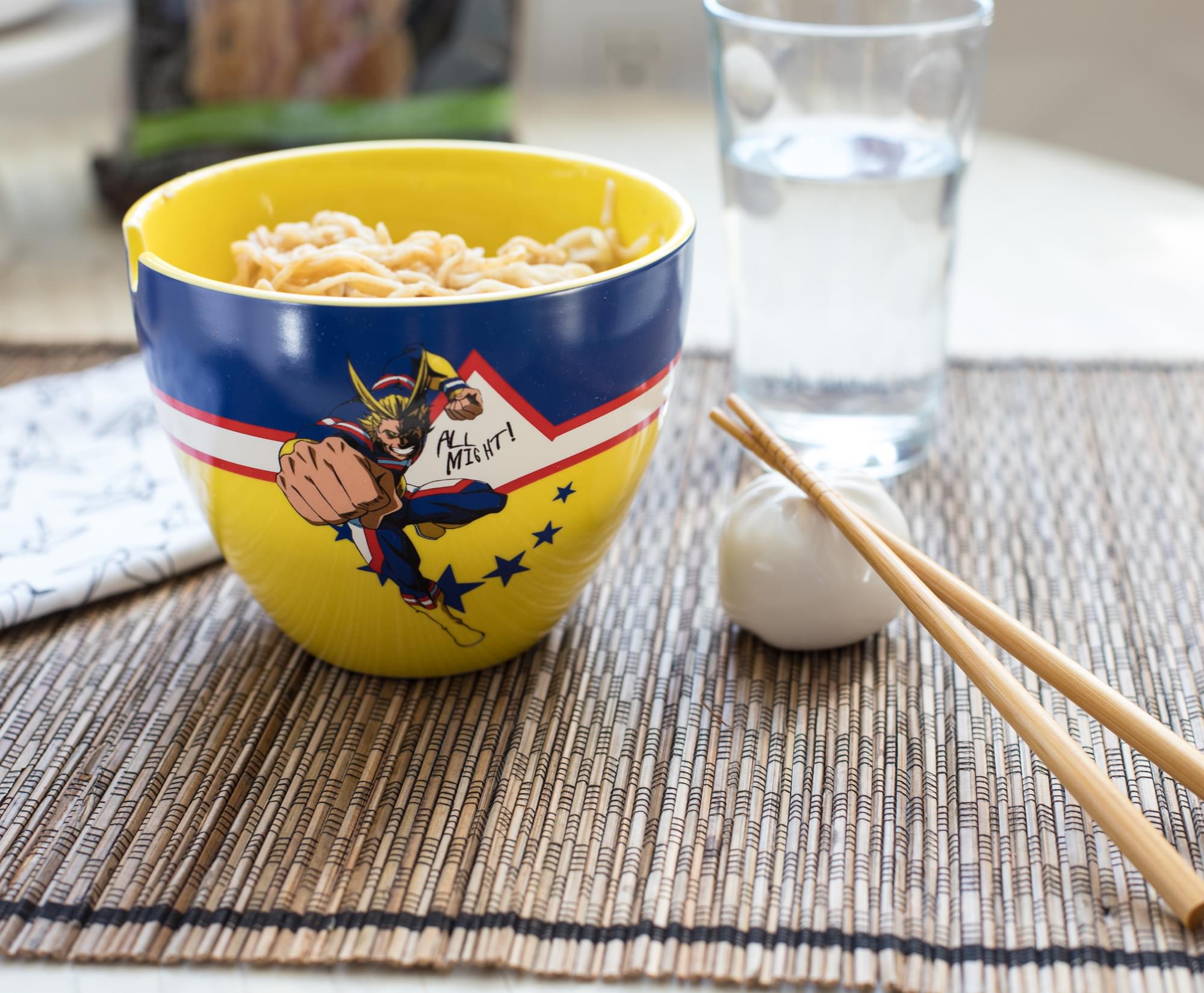 My Hero Academia All Might Dinnerware Set | 16-Ounce Ramen Bowl and Chopsticks