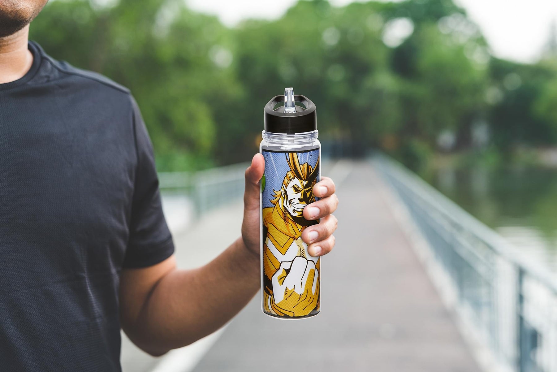 My Hero Academia All Might 17oz Double Wall Plastic Water Bottle