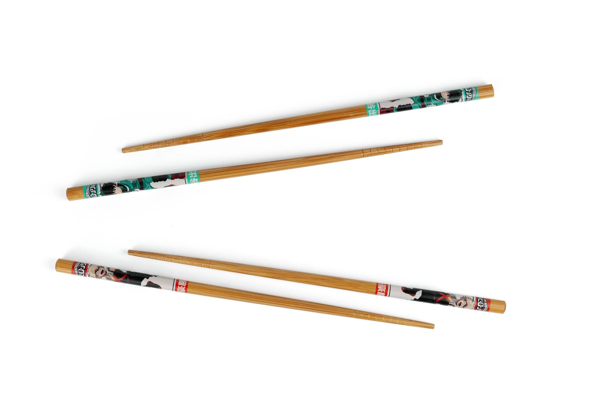 My Hero Academia Midoriya & Bakugo Bamboo Chopsticks Set | Includes 2 Sets