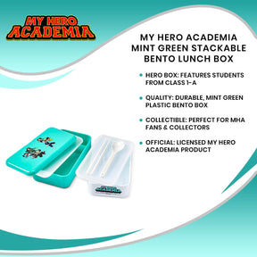 My Hero Academia Mint Green Stackable Bento Lunch Box